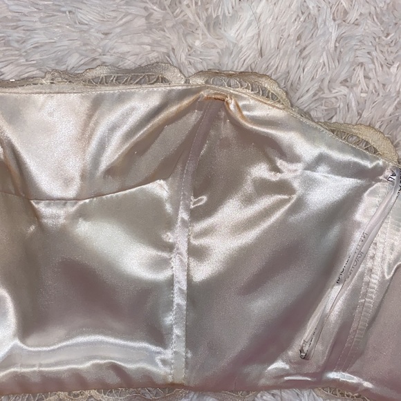 Rachel Allan Two Piece White and Hot Pink Prom Dress - Picture 9 of 11